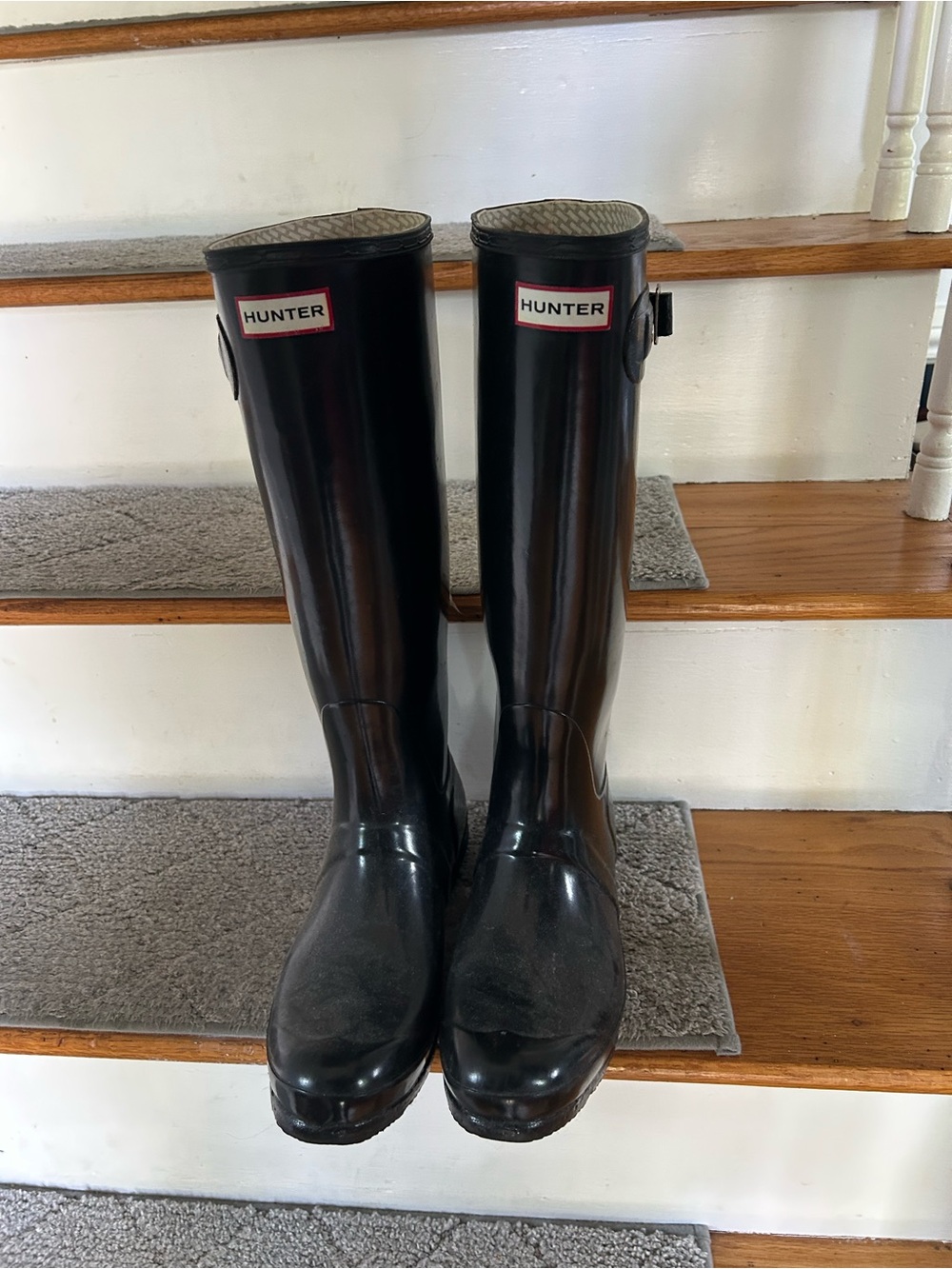 Hunter Logo Rain Boot Liner - Cream and Black